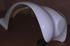 1937 USLCI Ford Fender - Right Front (White)